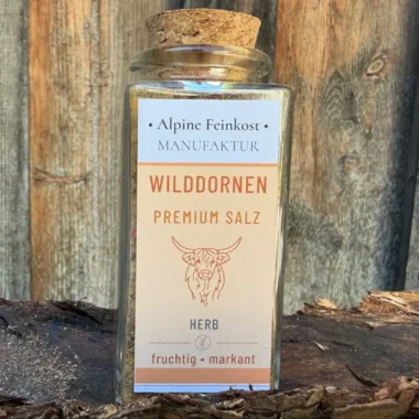 Wilddornen Premium Salz mit Sumach, Hagebutte, Hibiskus und Wacholder
