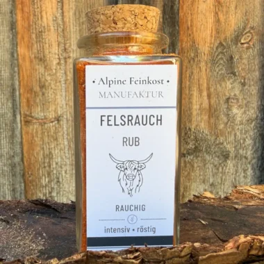 Felsrauch BBQ RUB von Alpine Feinkost im Glas