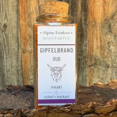 Gipfelbrand BBQ RUB von Alpine Feinkost im Glas