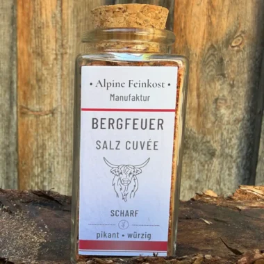 Bergfeuer Gewürz von Alpine Feinkost im Glas